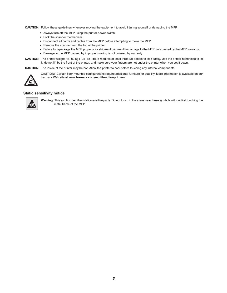 Lexmark C77x User Manual | Page 3 / 114