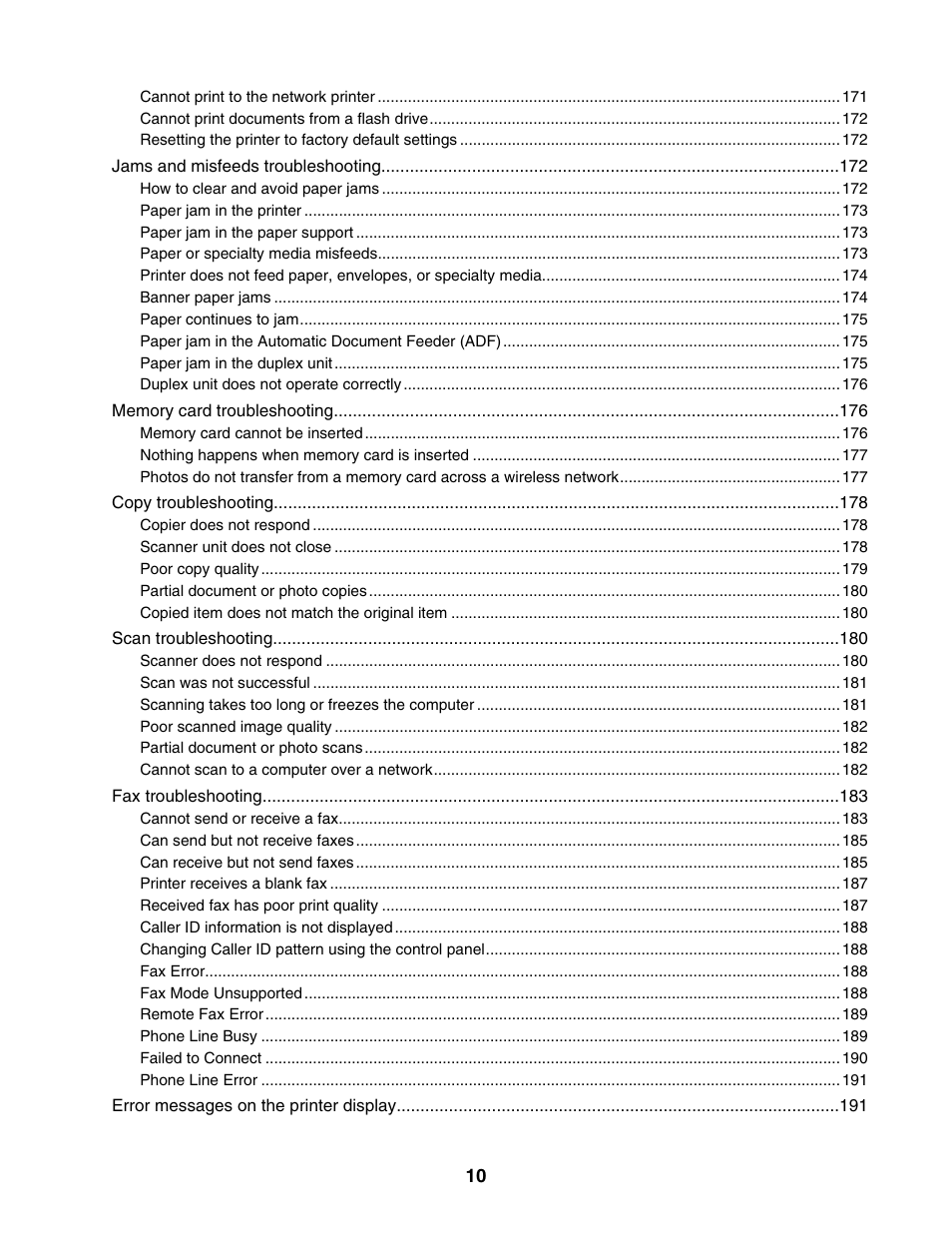 Lexmark 6500 Series User Manual | Page 10 / 223