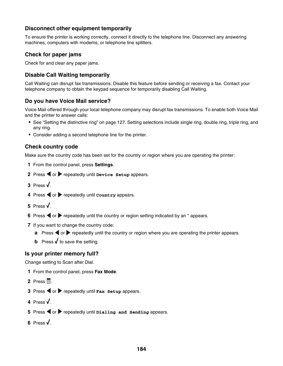 Lexmark 6500 Series User Manual | Page 184 / 223