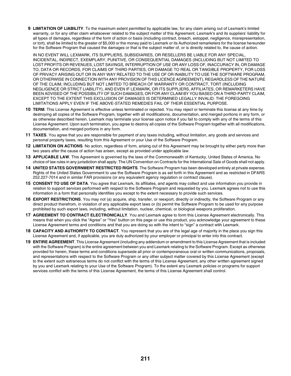 Lexmark 6500 Series User Manual | Page 211 / 223