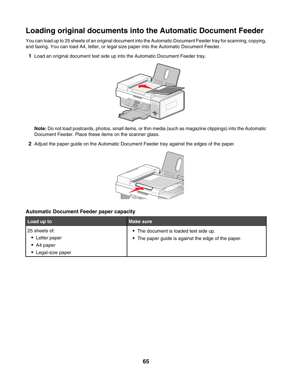 Lexmark 6500 Series User Manual | Page 65 / 223