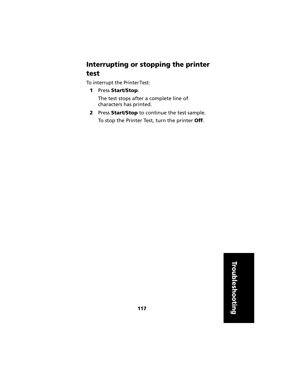 Interrupting or stopping the printer test | Lexmark 2480 User Manual | Page 121 / 168