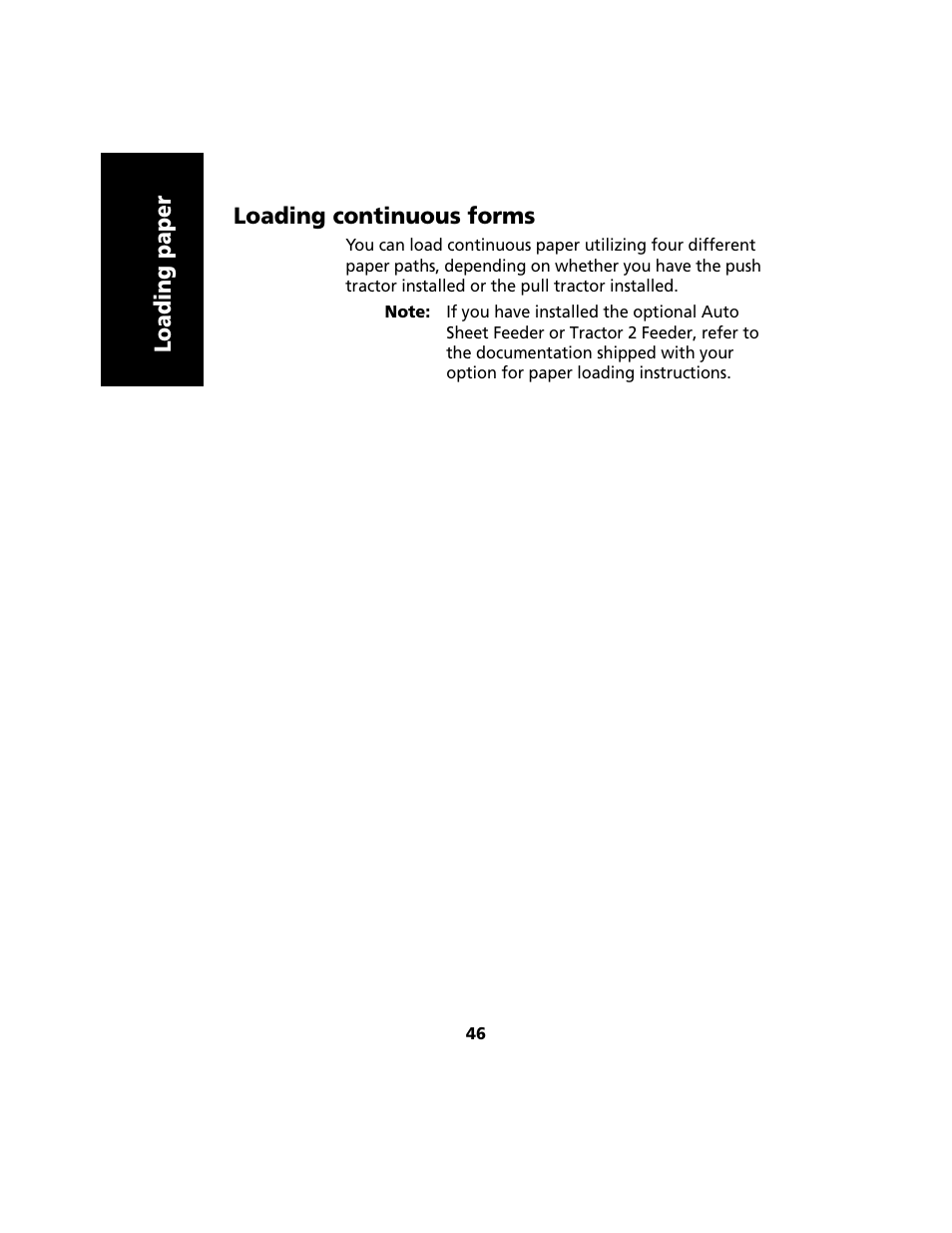Loading continuous forms, Index, Loading paper loading continuous forms | Lexmark 2480 User Manual | Page 50 / 168