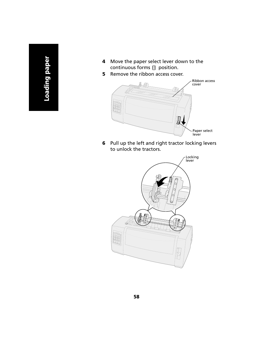 Loading paper | Lexmark 2480 User Manual | Page 62 / 168