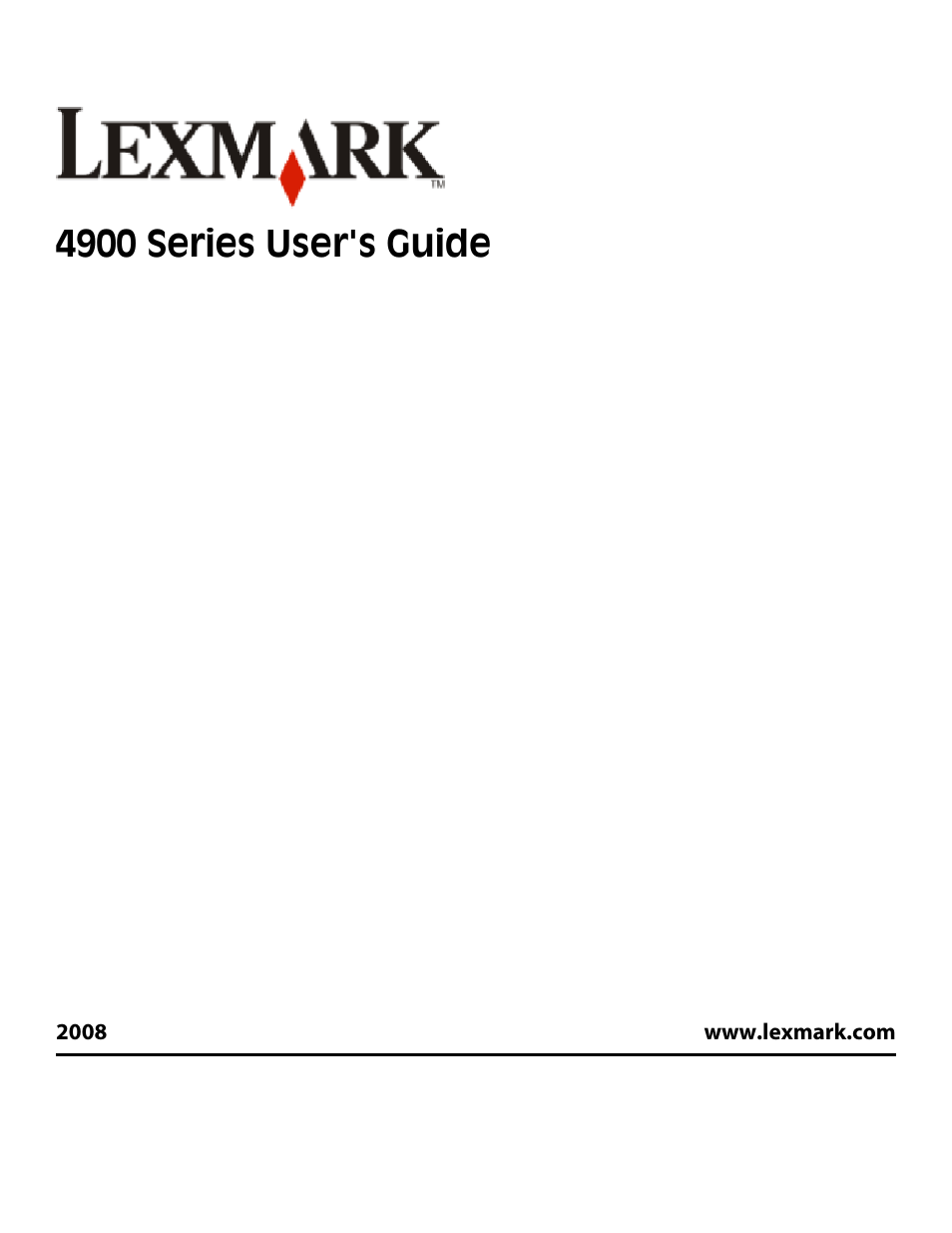 Lexmark 4900 Series User Manual | 149 pages