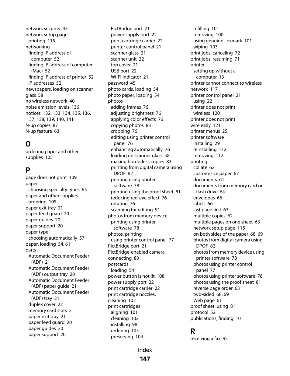 Lexmark 4900 Series User Manual | Page 147 / 149