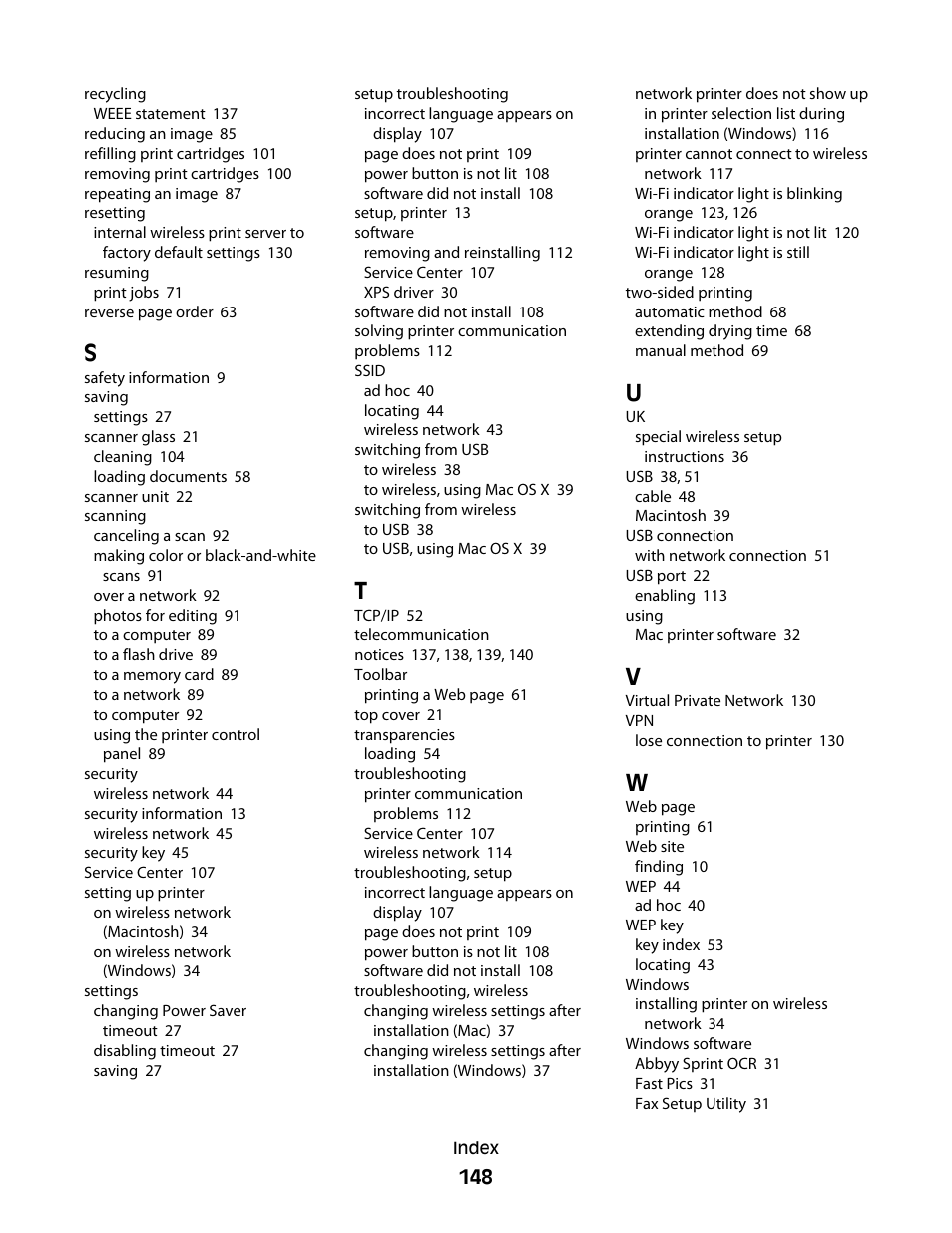 Lexmark 4900 Series User Manual | Page 148 / 149