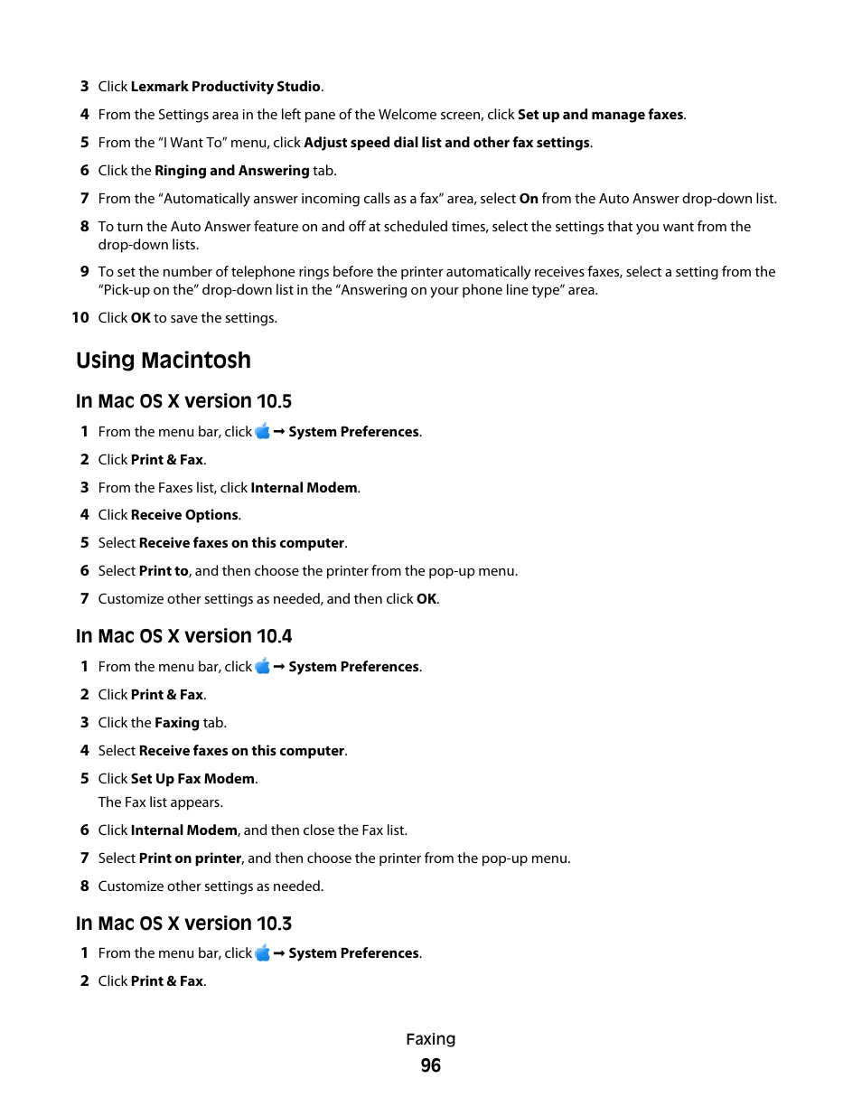 Using macintosh | Lexmark 4900 Series User Manual | Page 96 / 149