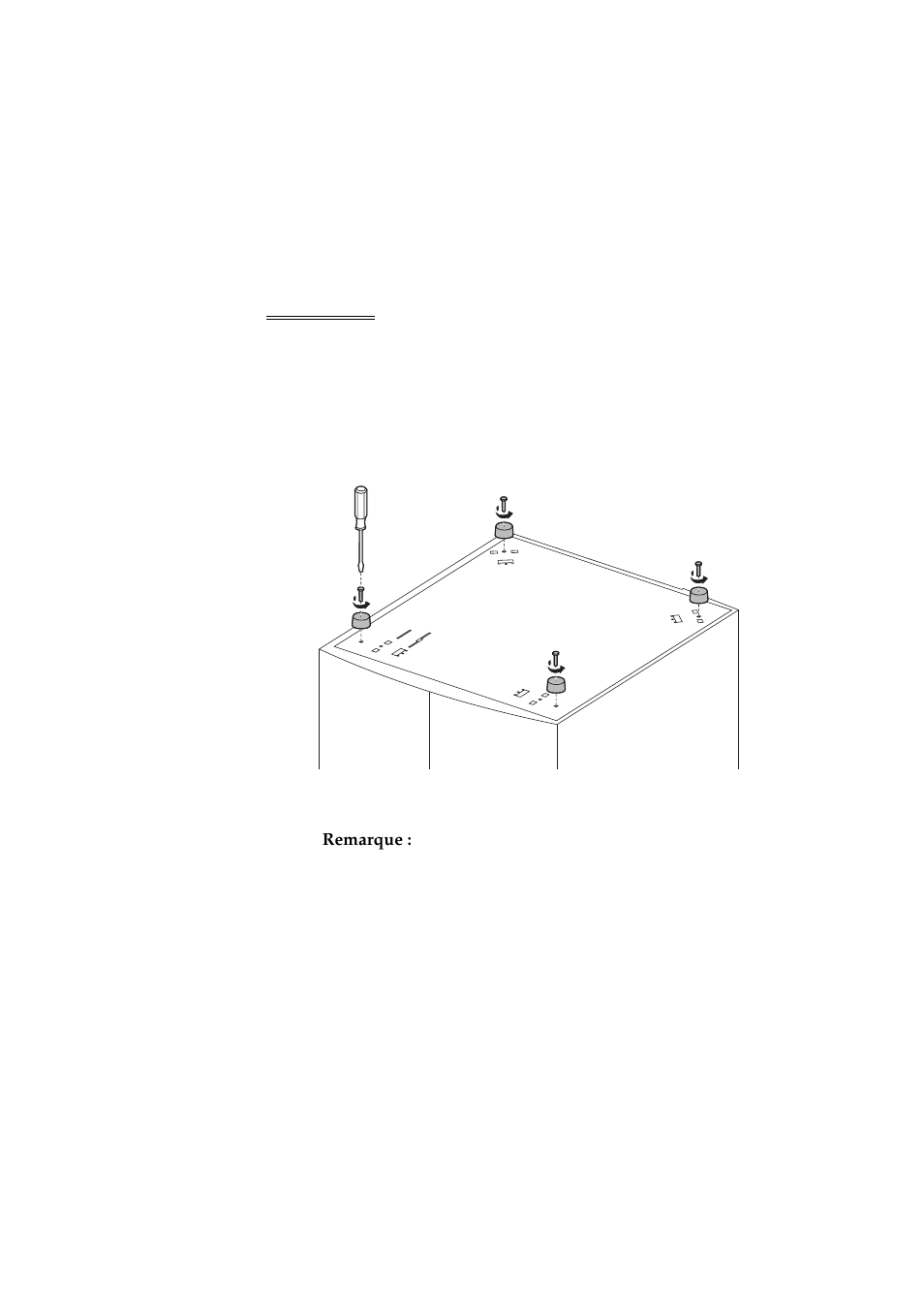 Fixation des pieds stabilisateurs | Lexmark 2000-Sheet Drawer Optra T User Manual | Page 60 / 164