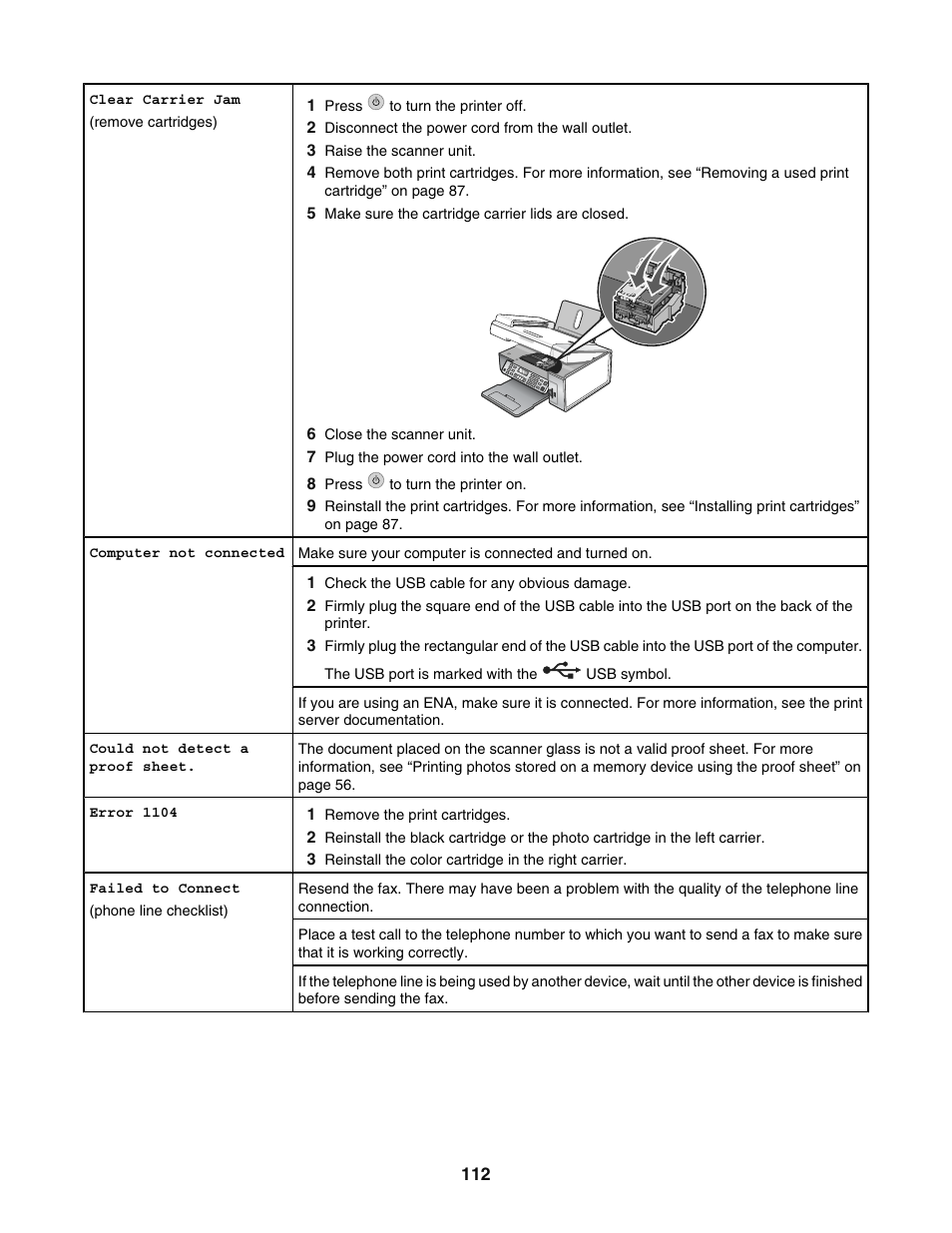Lexmark 5400 User Manual | Page 112 / 127