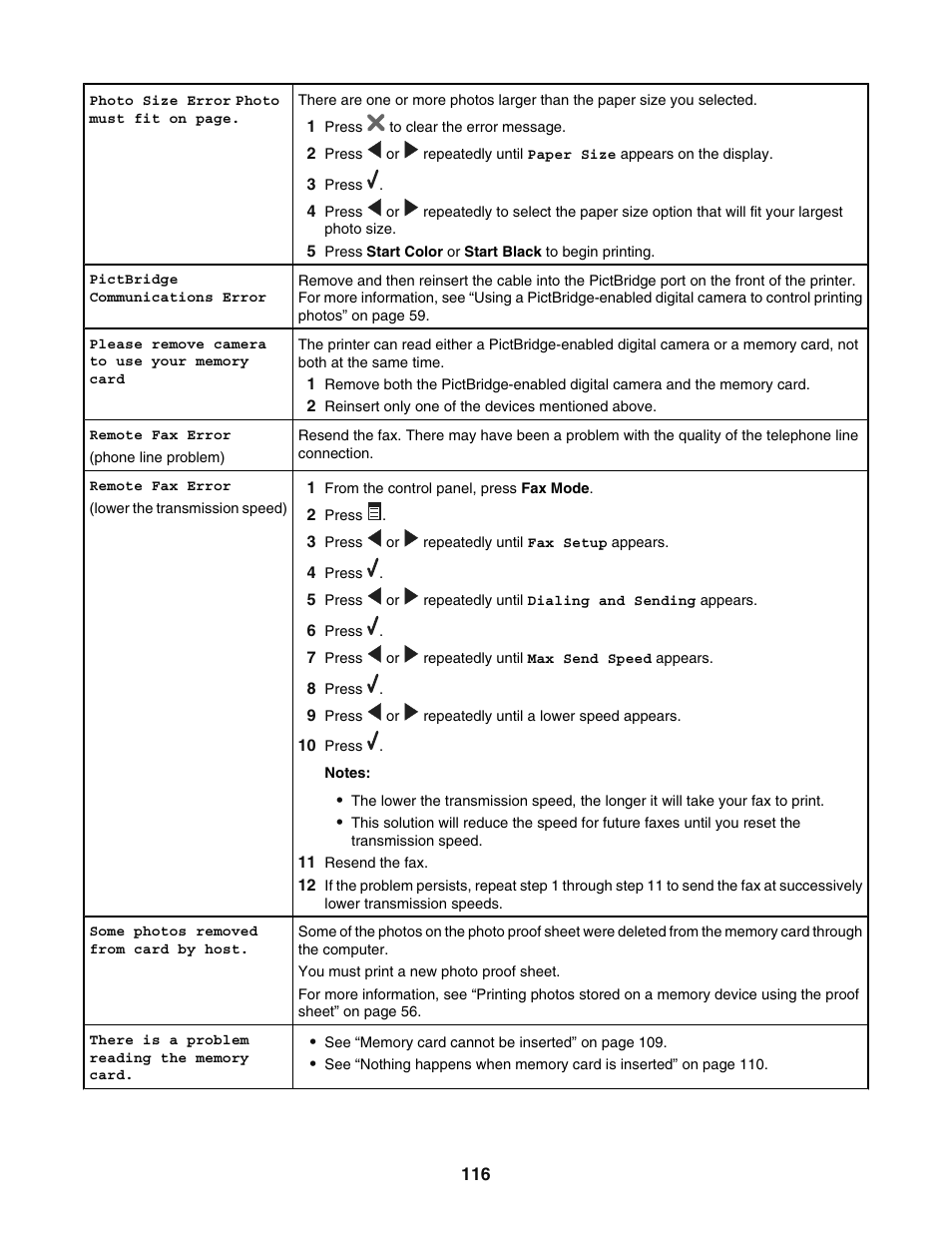 Lexmark 5400 User Manual | Page 116 / 127