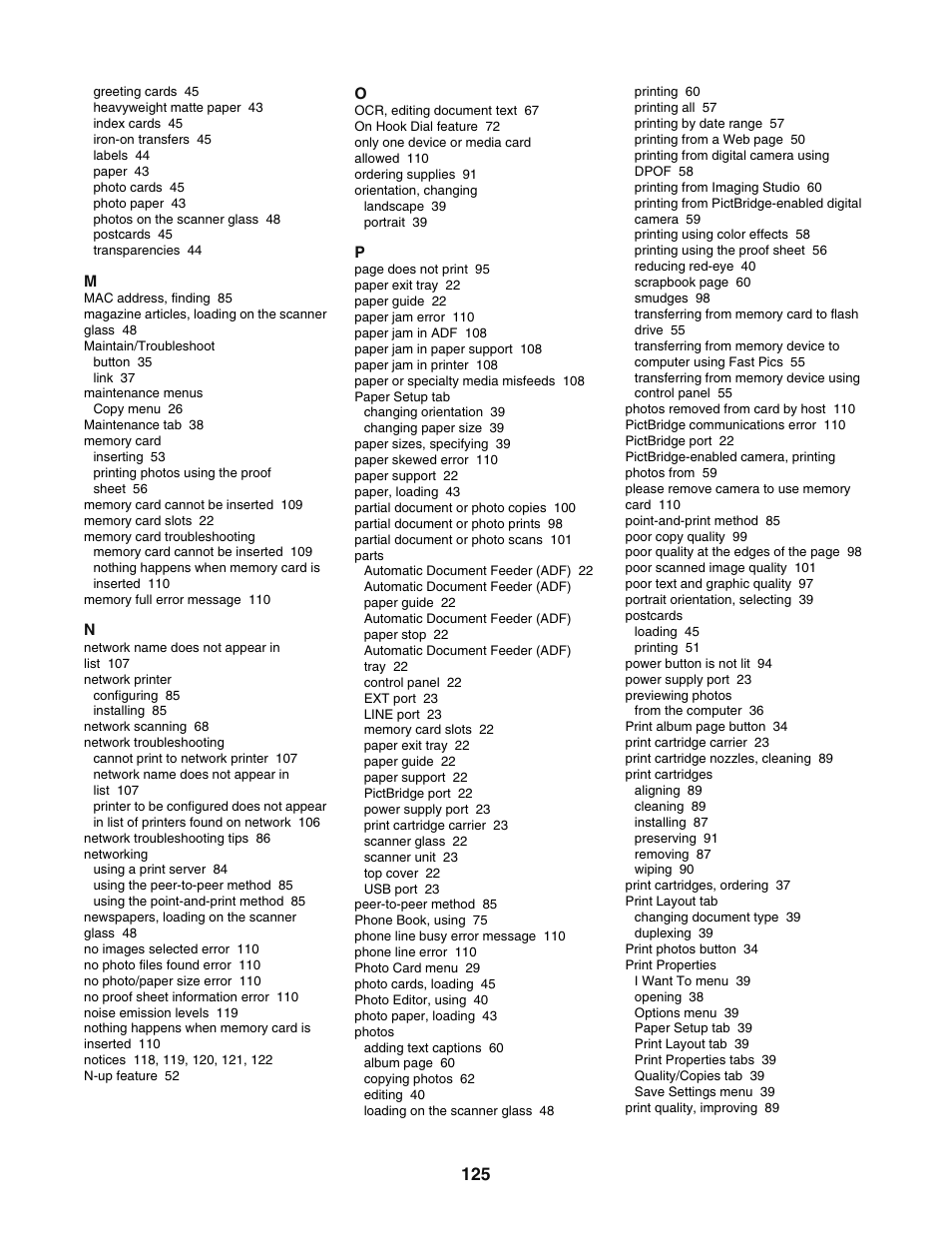 Lexmark 5400 User Manual | Page 125 / 127