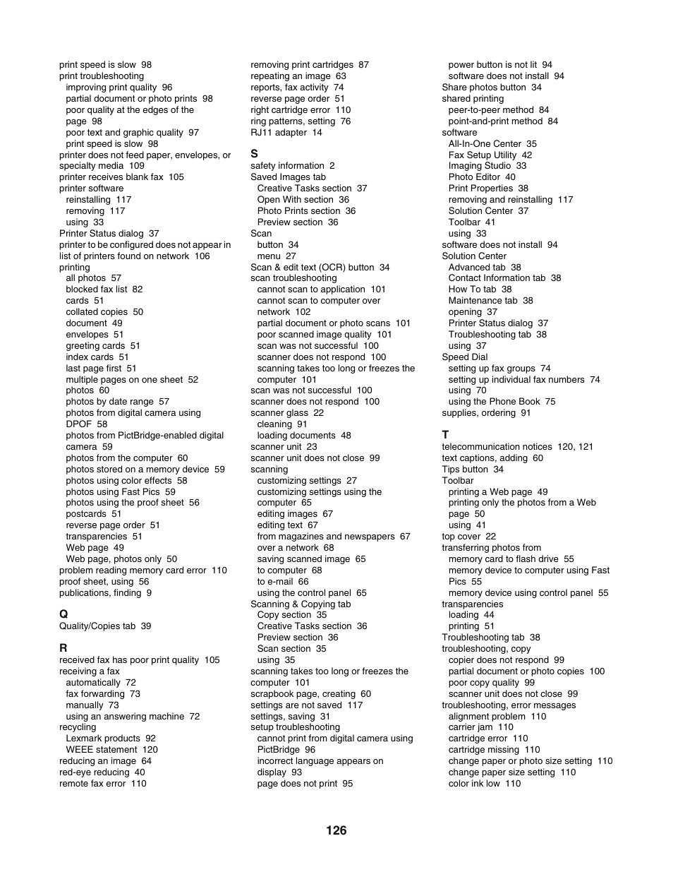Lexmark 5400 User Manual | Page 126 / 127
