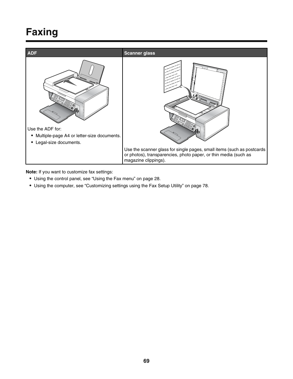 Faxing | Lexmark 5400 User Manual | Page 69 / 127