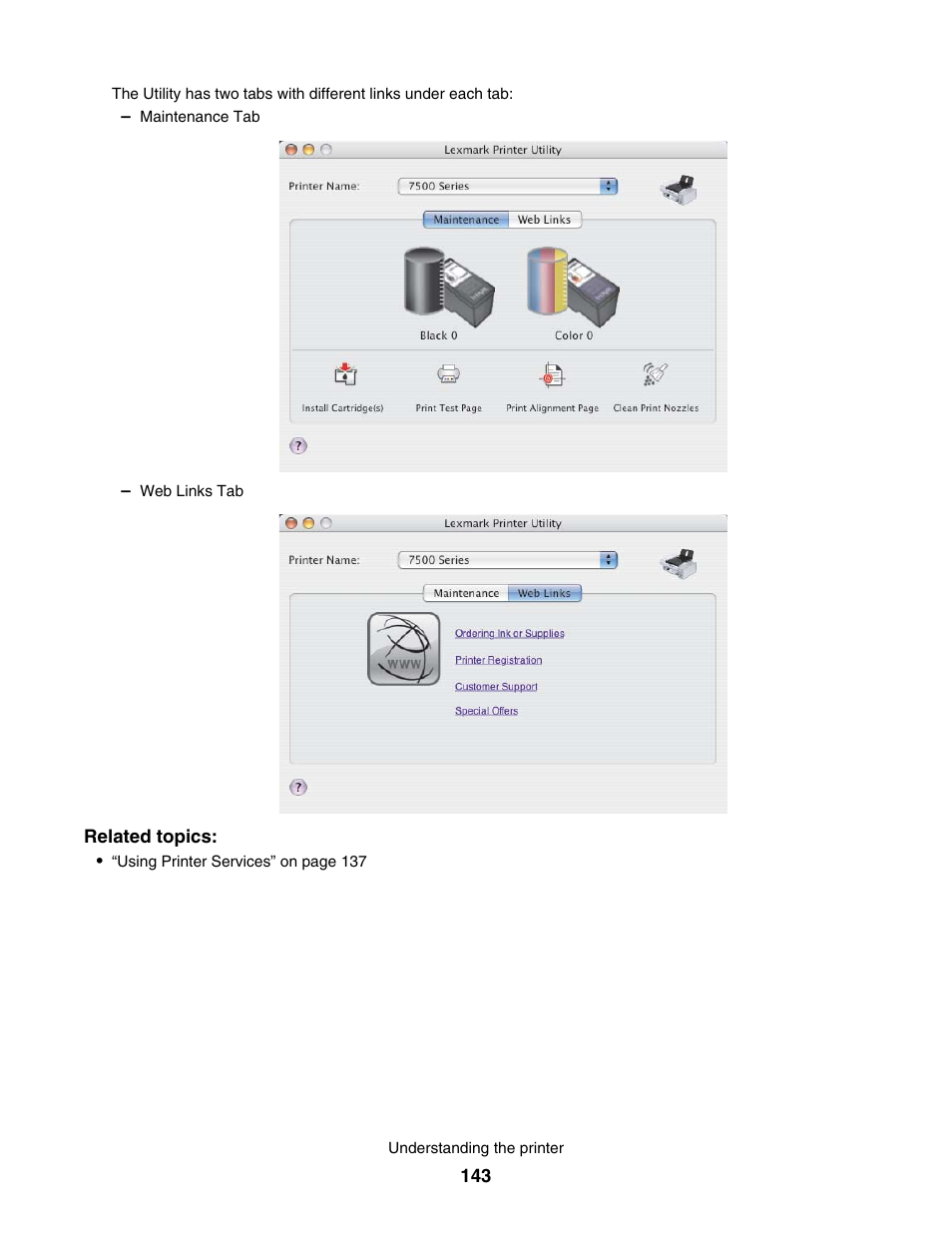 Lexmark 7500 Series User Manual | Page 143 / 227