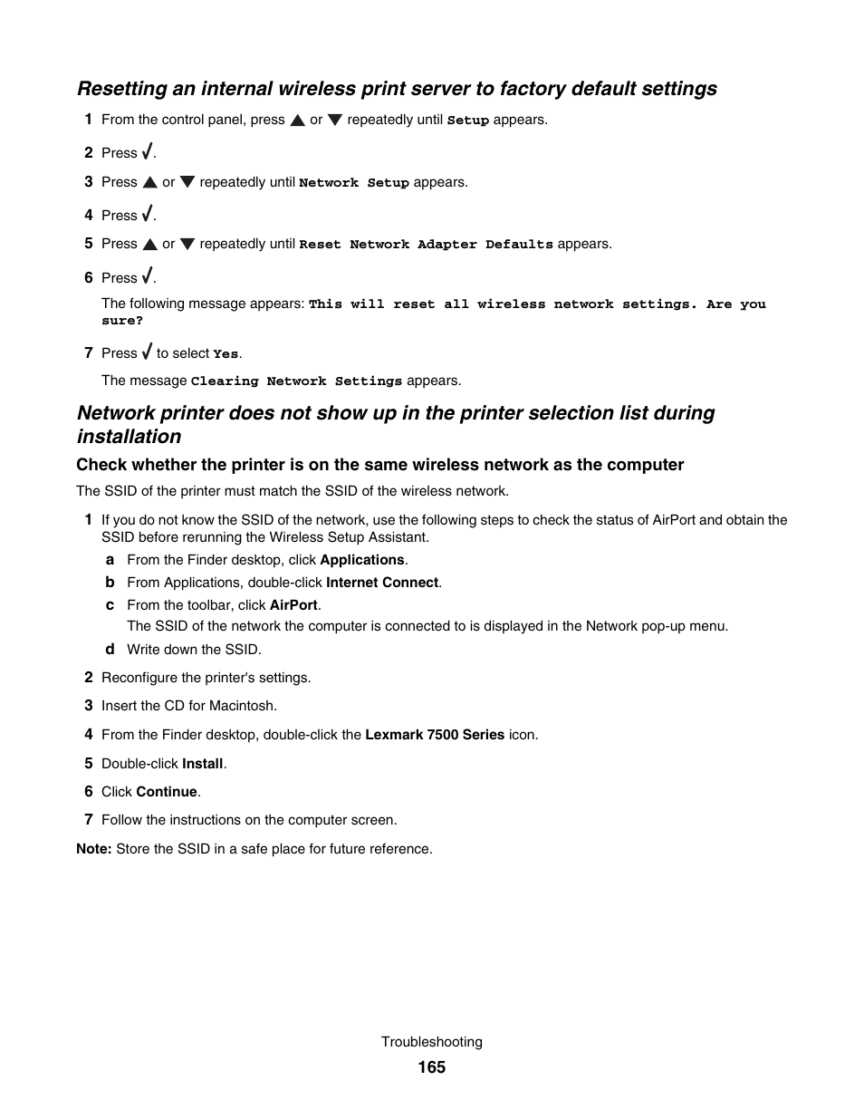 Lexmark 7500 Series User Manual | Page 165 / 227