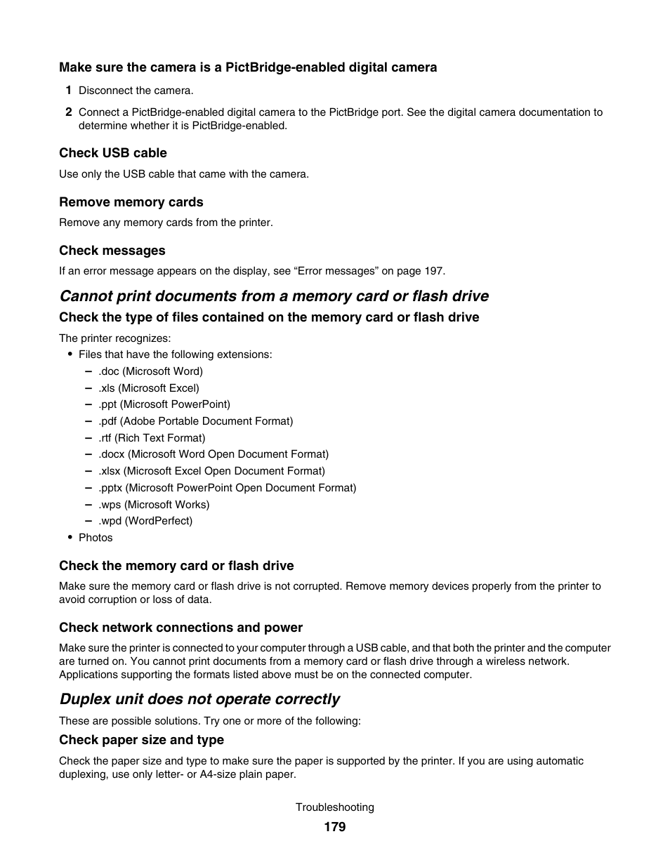 Duplex unit does not operate correctly | Lexmark 7500 Series User Manual | Page 179 / 227