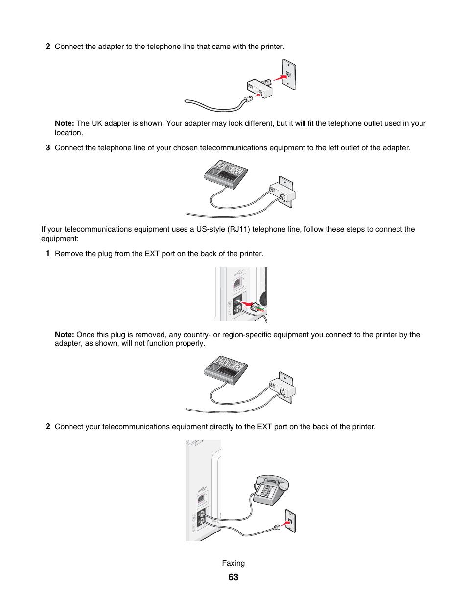 Lexmark 7500 Series User Manual | Page 63 / 227