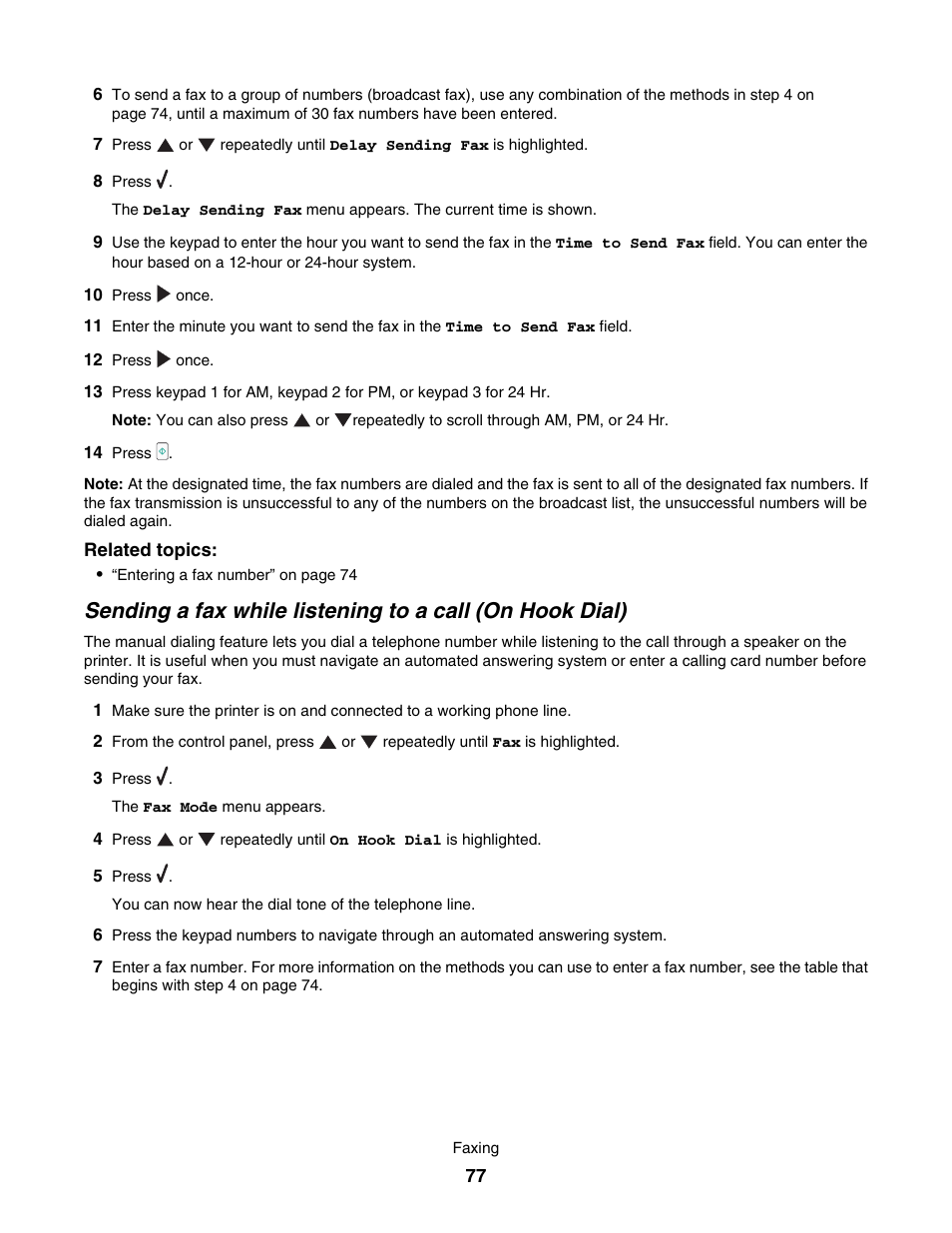 Lexmark 7500 Series User Manual | Page 77 / 227