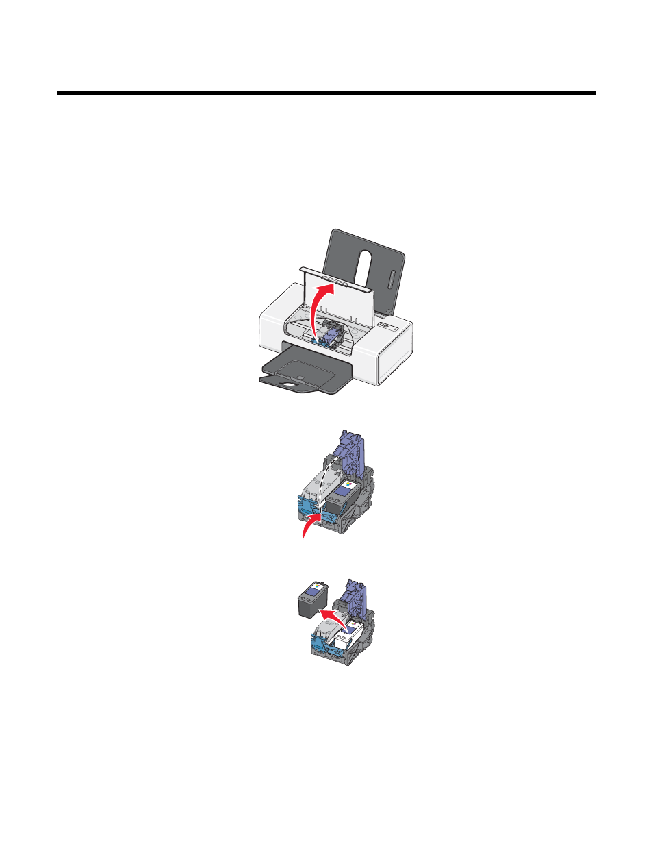 Maintaining the printer, Changing the print cartridges, Removing a used print cartridge | Lexmark 840 Series User Manual | Page 23 / 44