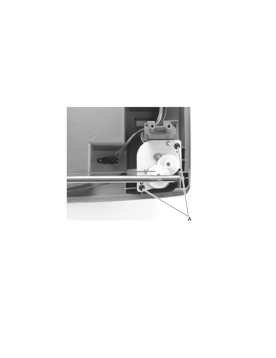 Gear train assembly removal, Access cover sensor removal, Access | Gear train | Lexmark X73 4402-001 User Manual | Page 40 / 64