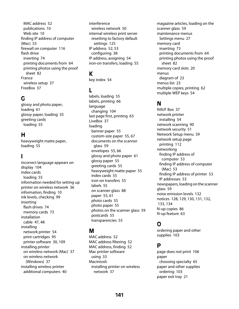 Lexmark 4600 Series User Manual | Page 141 / 144