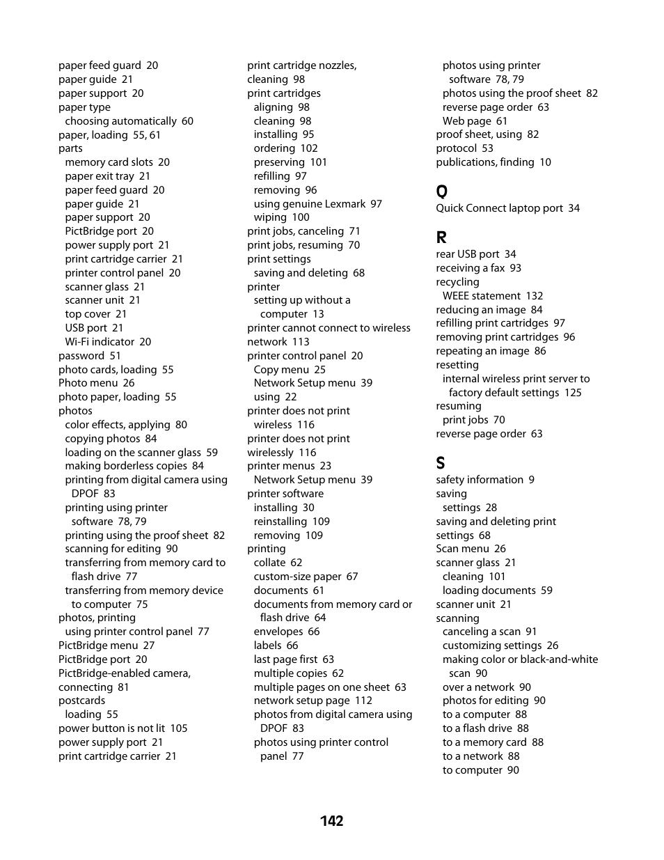 Lexmark 4600 Series User Manual | Page 142 / 144