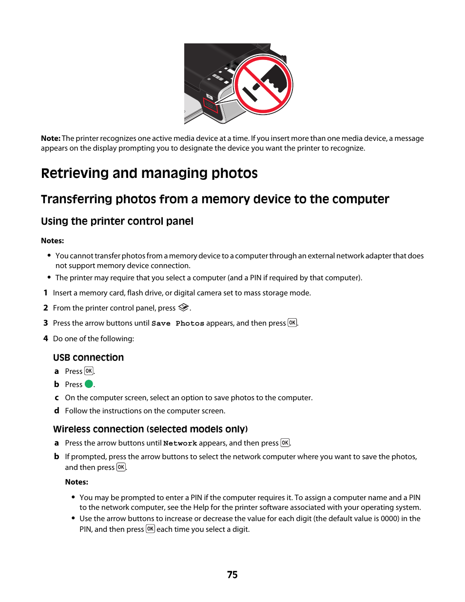 Retrieving and managing photos | Lexmark 4600 Series User Manual | Page 75 / 144