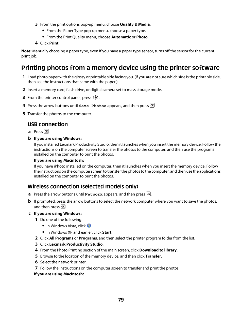 Lexmark 4600 Series User Manual | Page 79 / 144