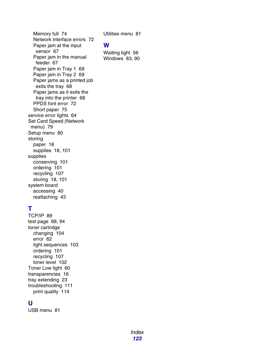 Lexmark E234 User Manual | Page 123 / 123