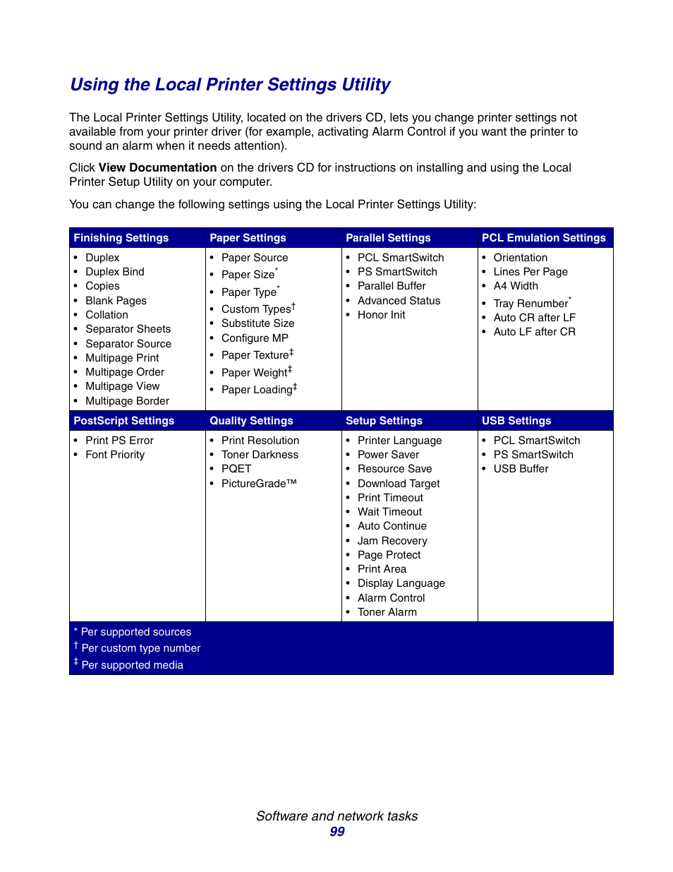 Using the local printer settings utility | Lexmark E234 User Manual | Page 99 / 123