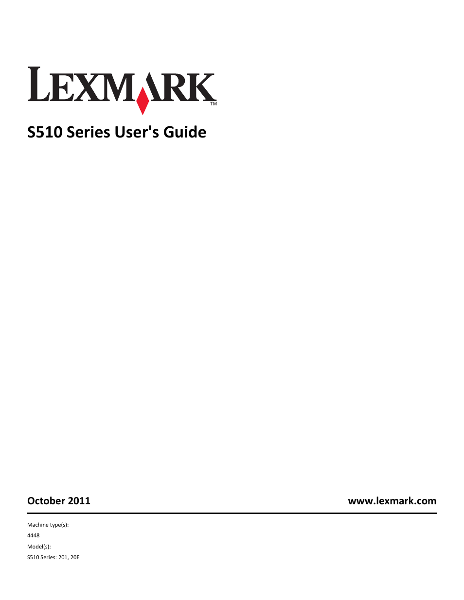Lexmark S510 User Manual | 189 pages