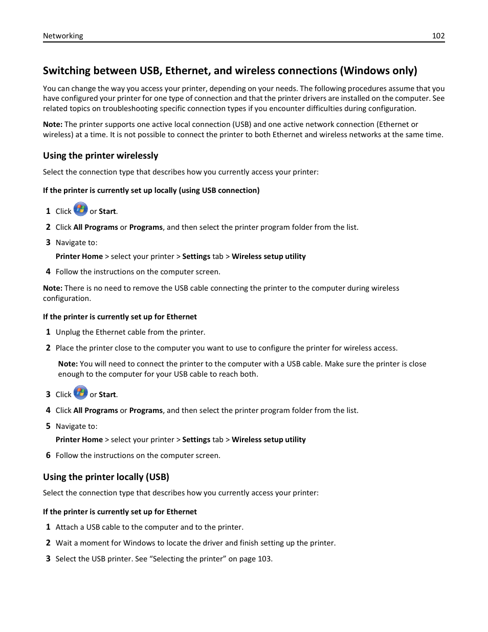 Lexmark S510 User Manual | Page 102 / 189