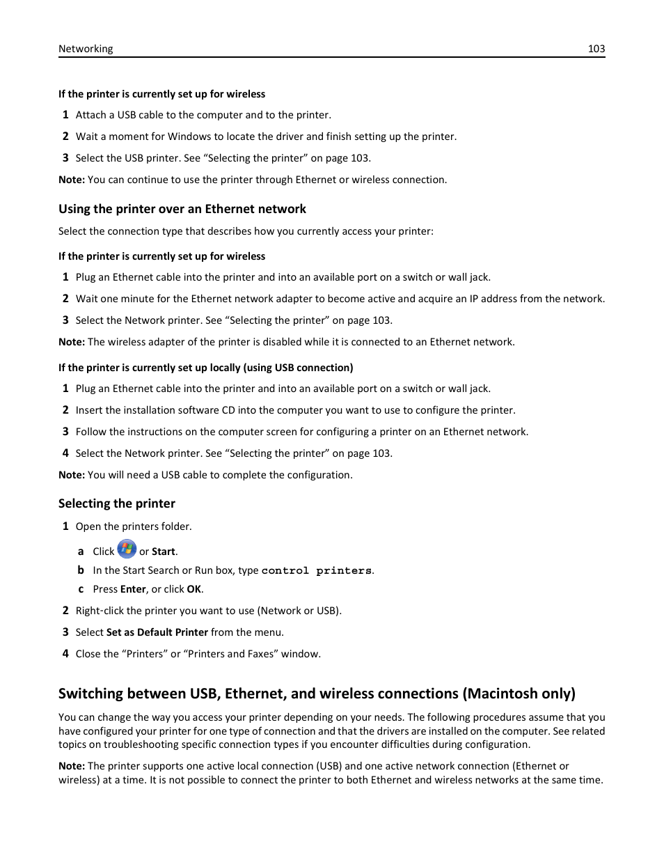 Lexmark S510 User Manual | Page 103 / 189
