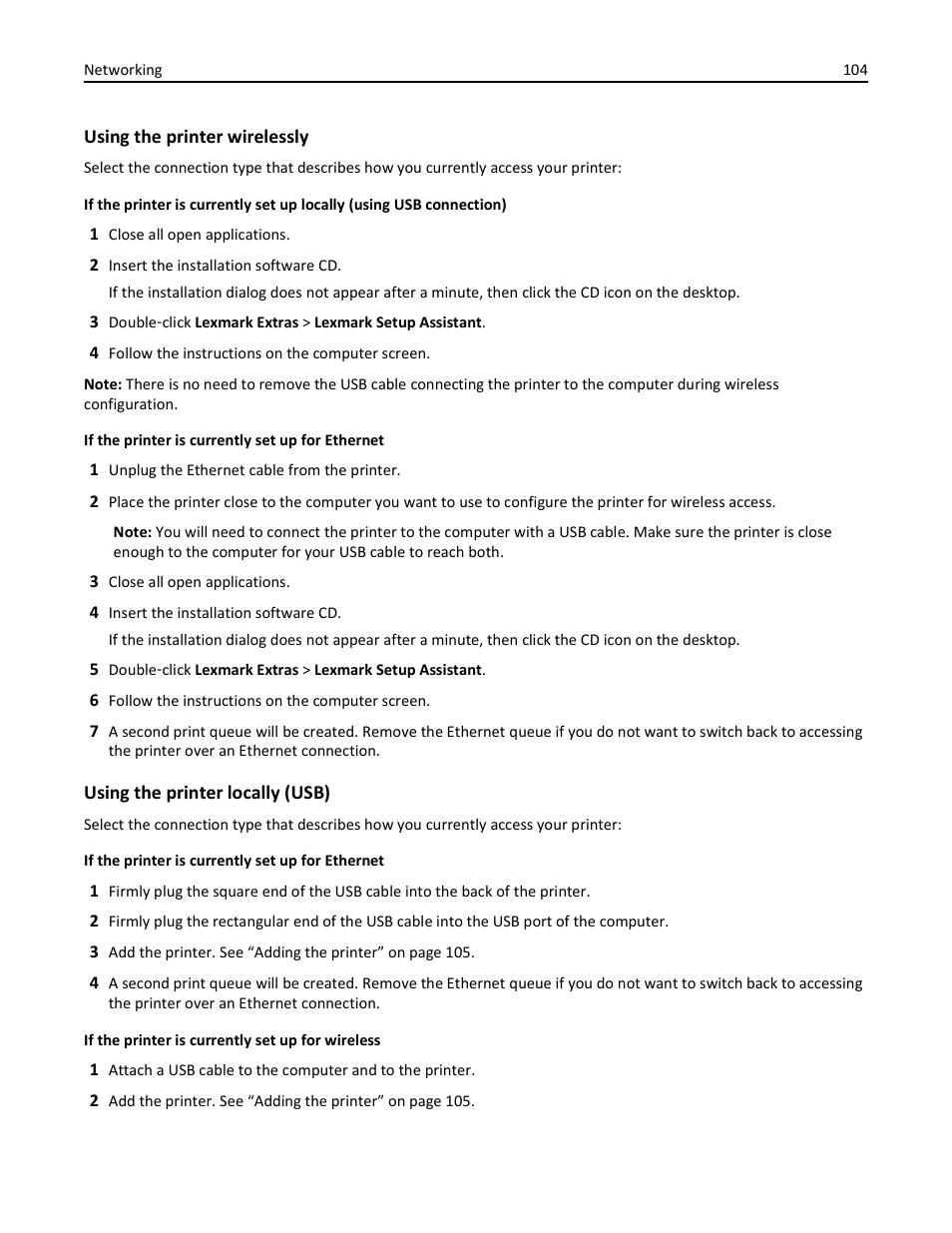 Lexmark S510 User Manual | Page 104 / 189