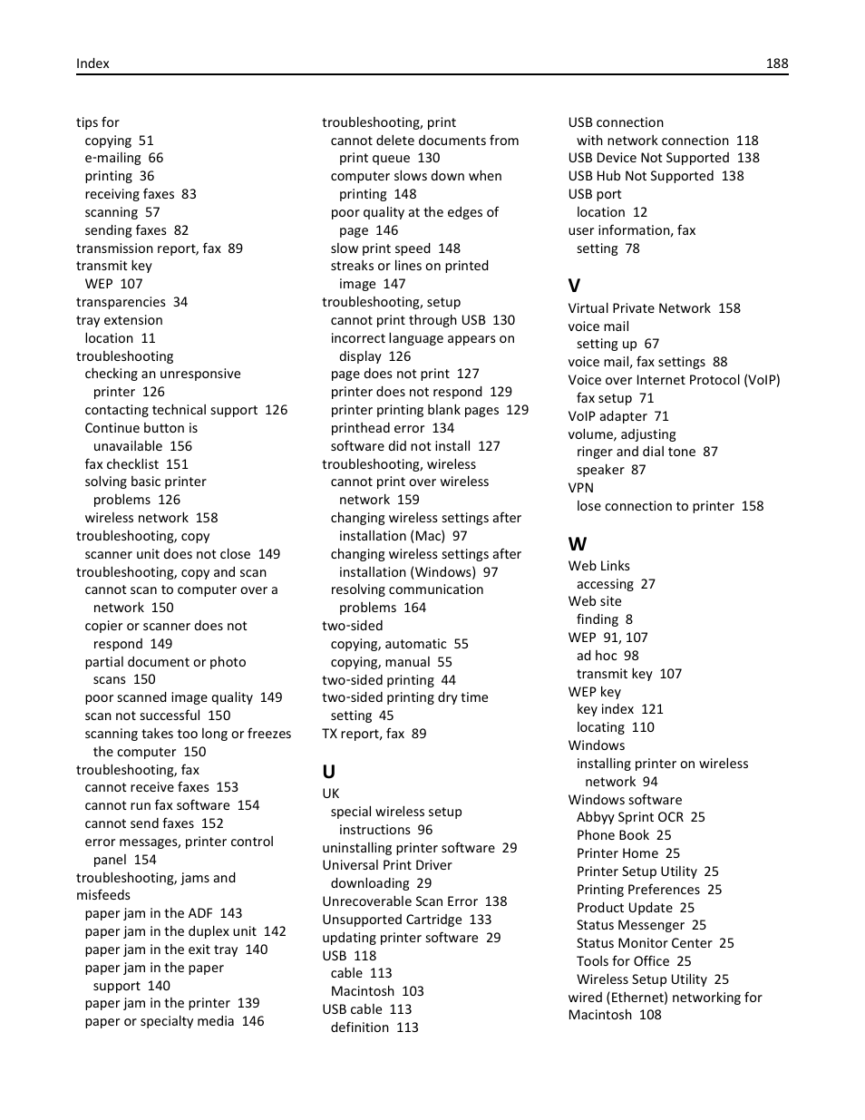 Lexmark S510 User Manual | Page 188 / 189