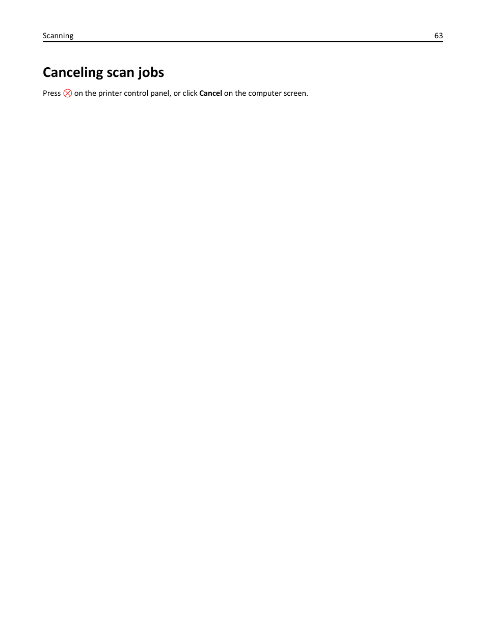 Canceling scan jobs | Lexmark S510 User Manual | Page 63 / 189