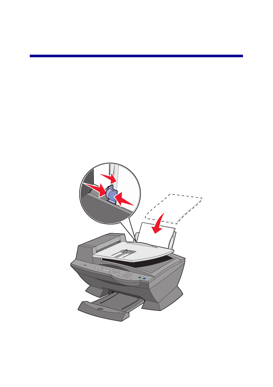 Performing basic functions, Load plain paper into the paper support | Lexmark X6100 User Manual | Page 30 / 100