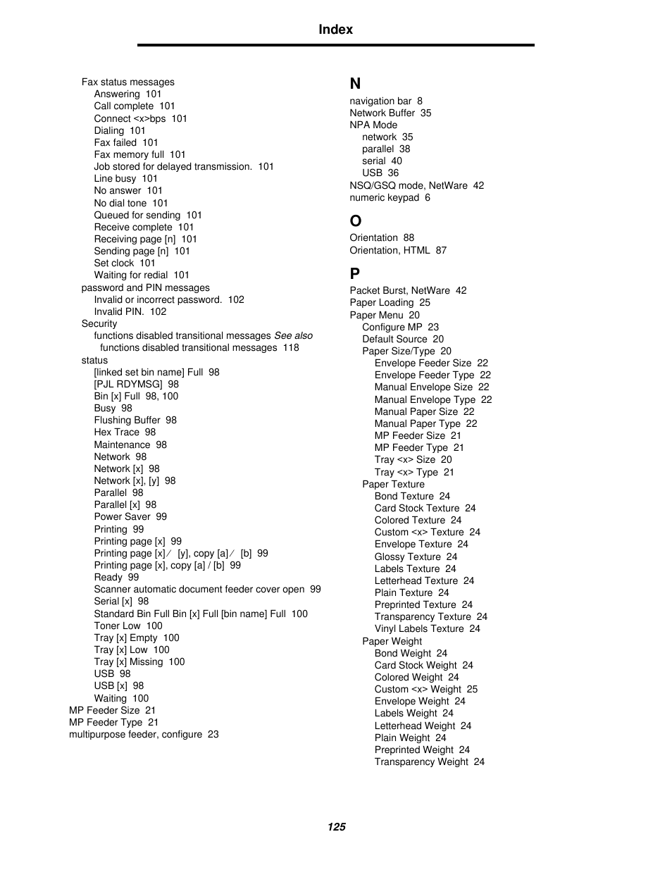 Lexmark 4600MFP User Manual | Page 125 / 128