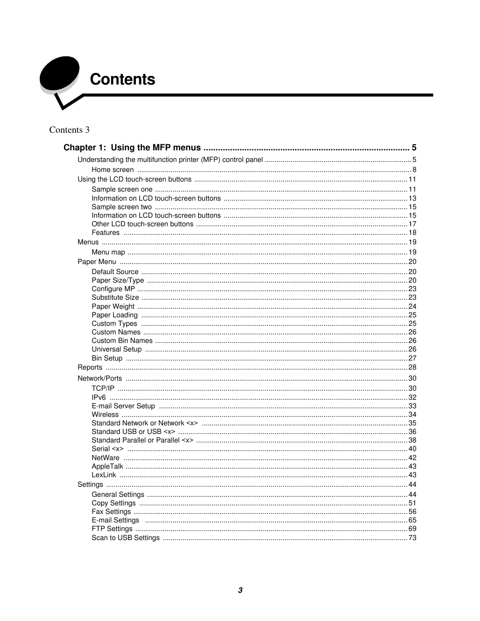 Lexmark 4600MFP User Manual | Page 3 / 128