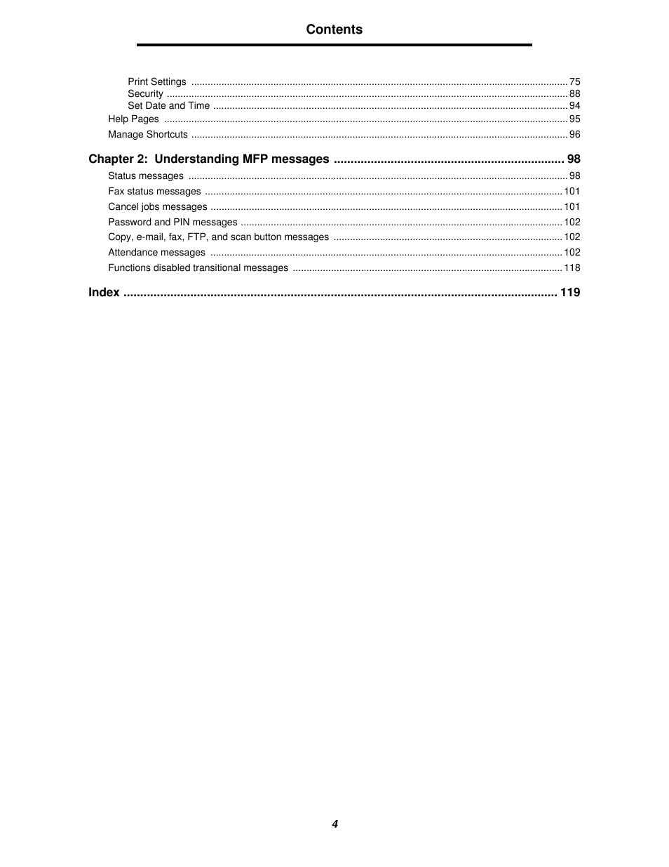 Lexmark 4600MFP User Manual | Page 4 / 128