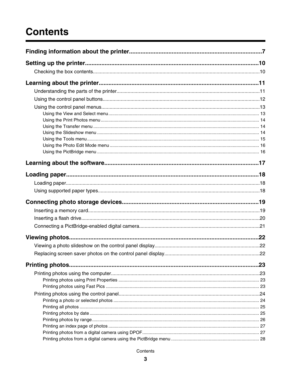 Lexmark 350 Series User Manual | Page 3 / 58