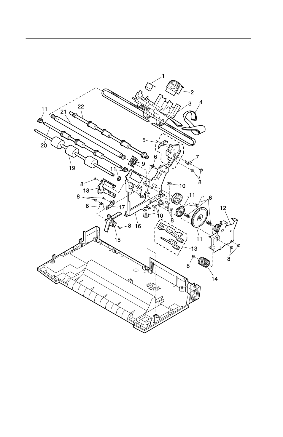 Assembly 2: carrier / paper feed right side | Lexmark 24XX-100 User Manual | Page 146 / 168