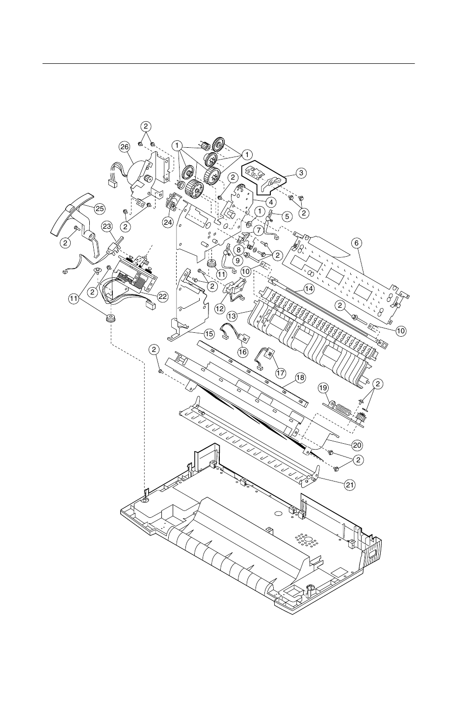 Assembly 3: carrier / paper feed left side, Service manual 24xx | Lexmark 24XX-100 User Manual | Page 152 / 168