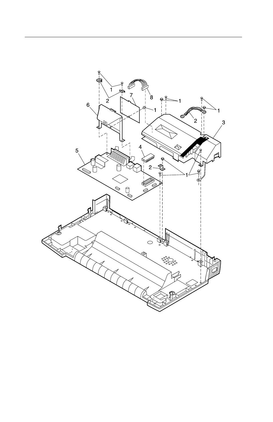 Assembly 4: electronics | Lexmark 24XX-100 User Manual | Page 154 / 168