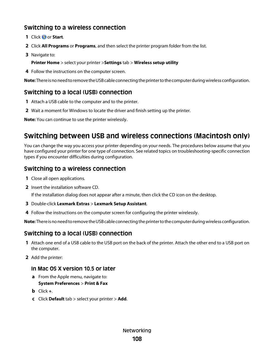 Lexmark S800 User Manual | Page 108 / 197