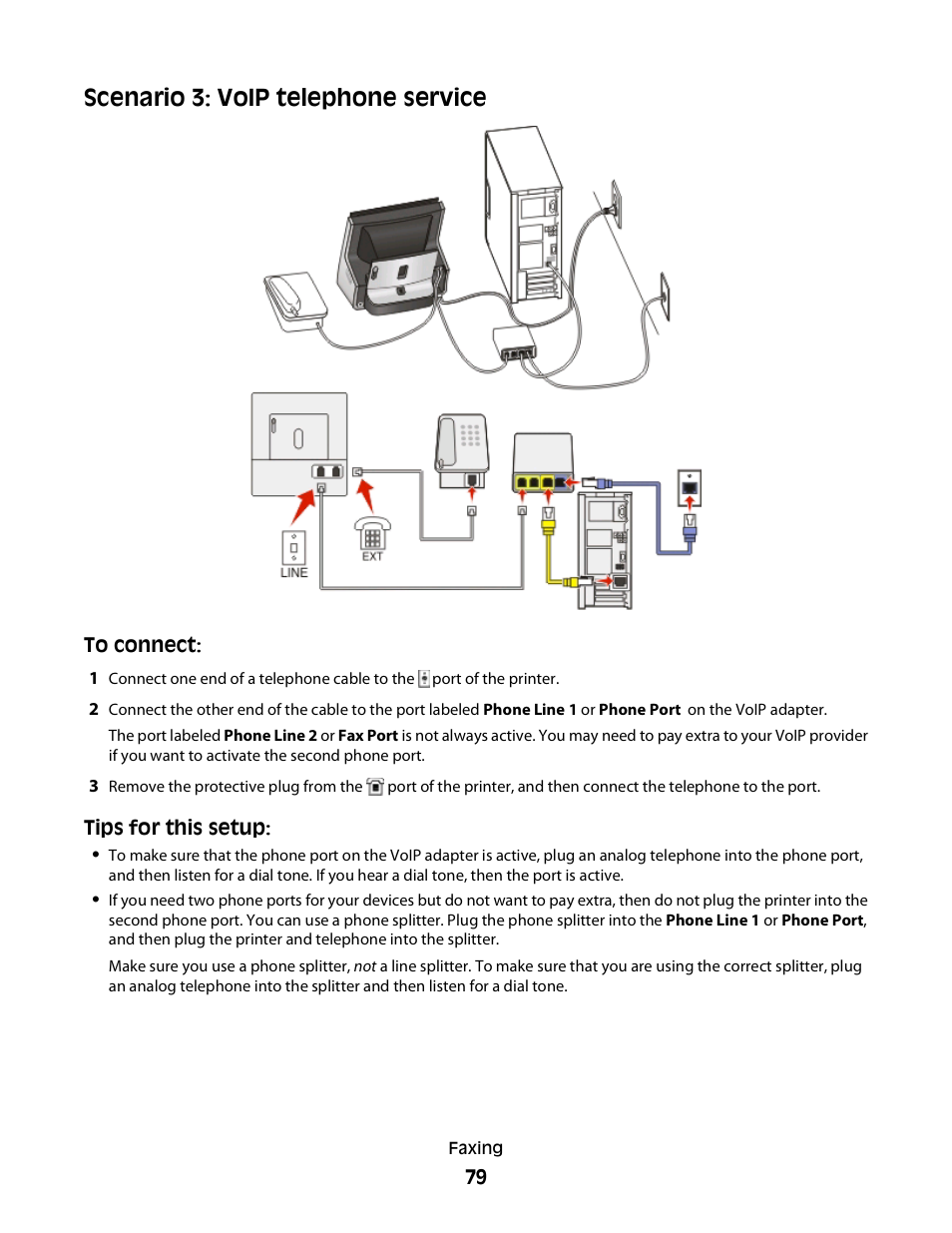 Scenario 3: voip telephone service | Lexmark S800 User Manual | Page 79 / 197