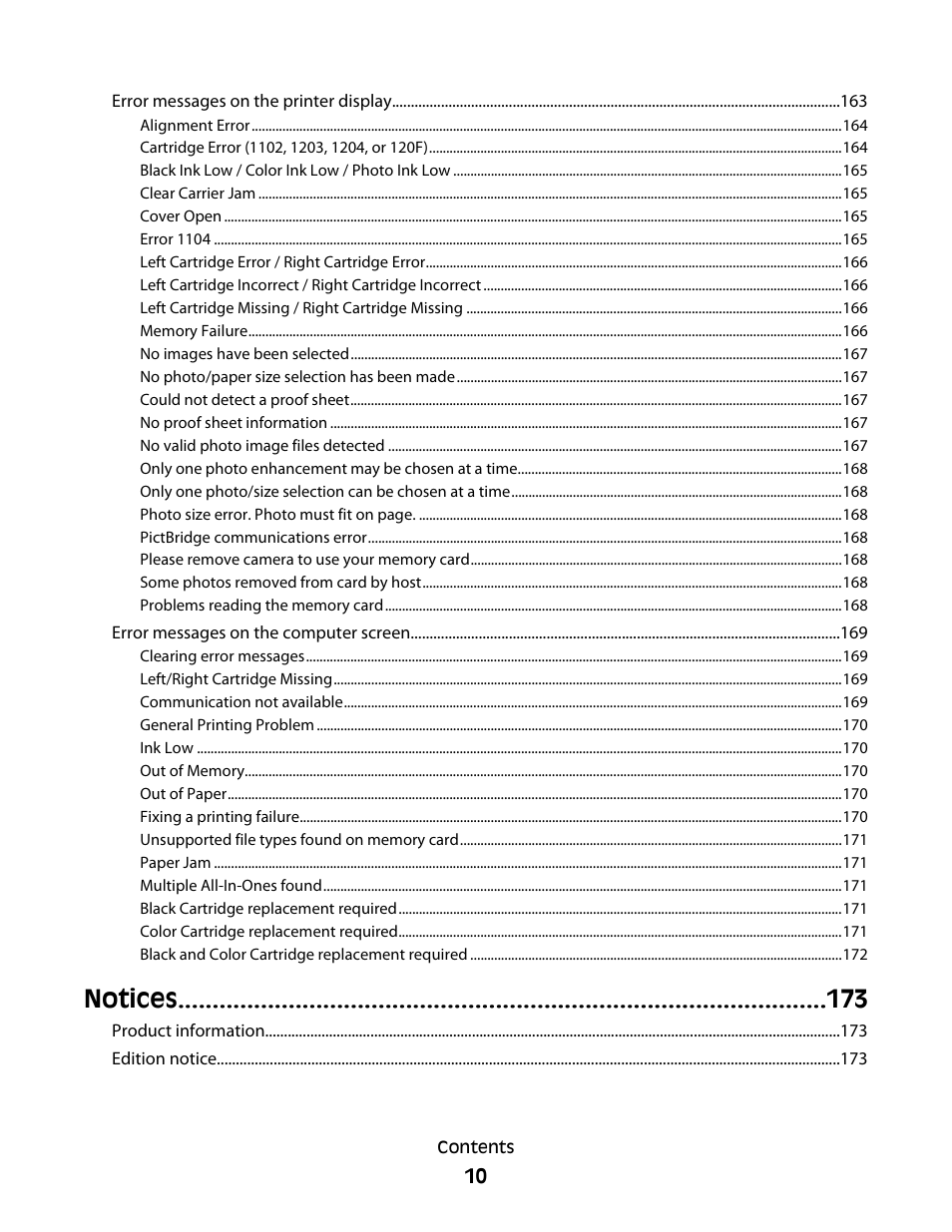 Notices | Lexmark 5300 Series User Manual | Page 10 / 194