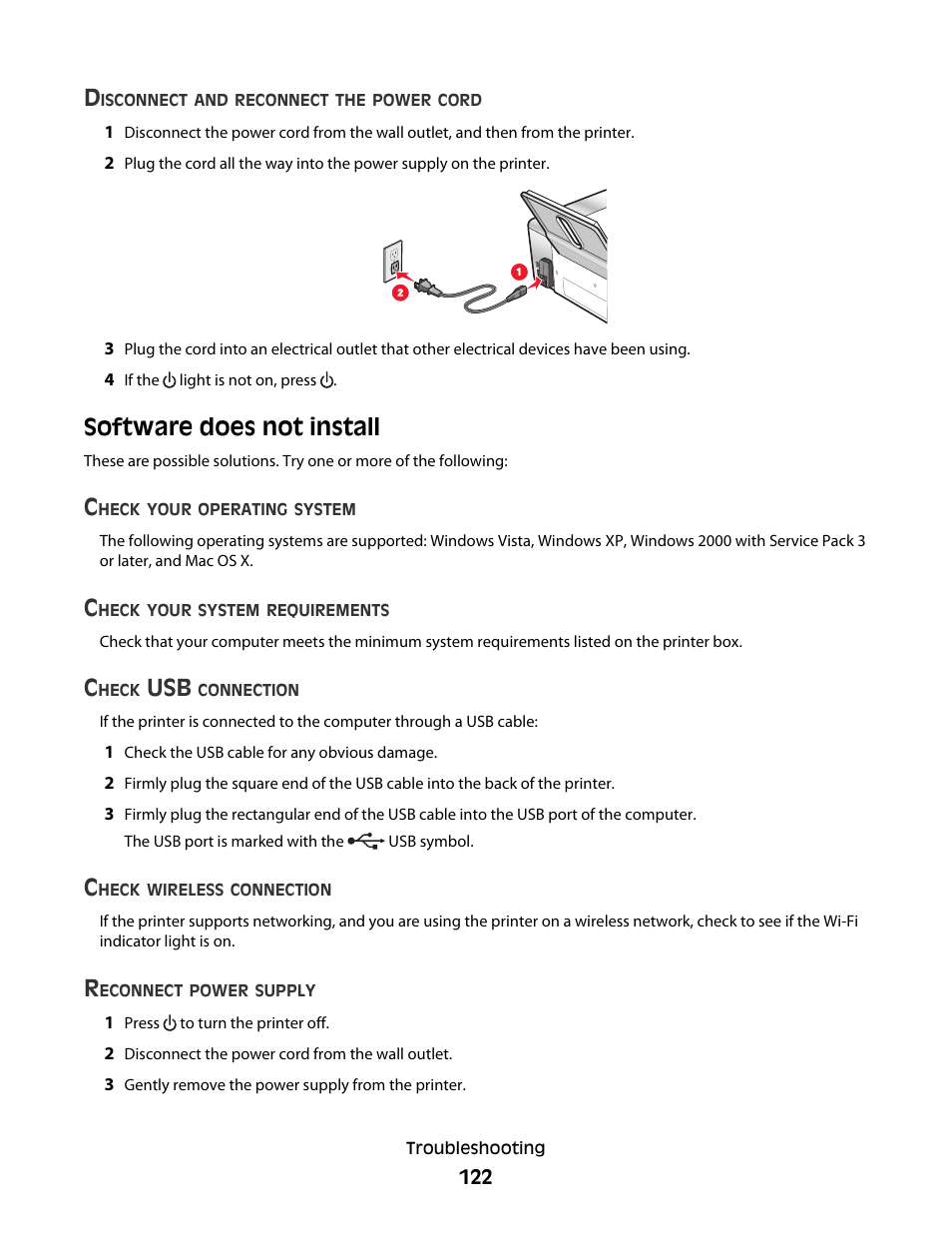 Software does not install | Lexmark 5300 Series User Manual | Page 122 / 194