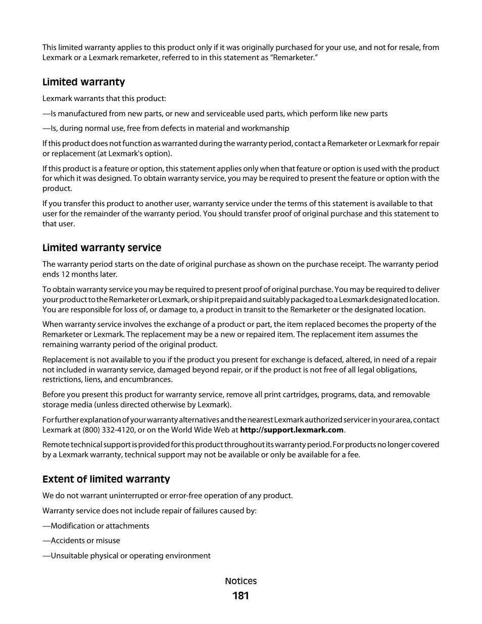 Lexmark 5300 Series User Manual | Page 181 / 194